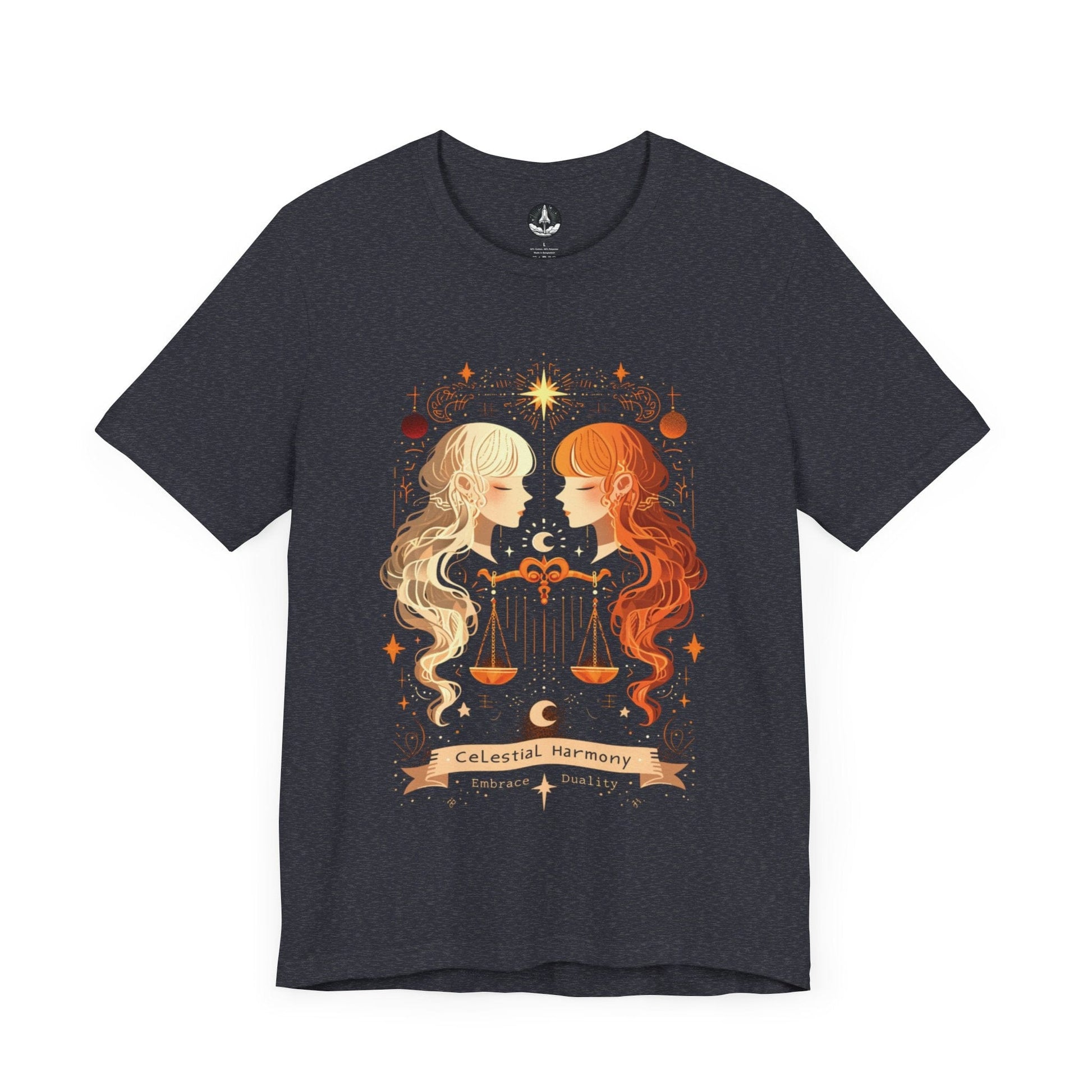 T-Shirt Heather Navy / S Gemini Celestial Harmony Gemini T-Shirt