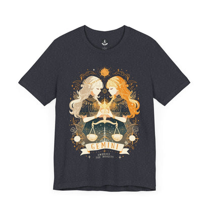 T-Shirt Heather Navy / S Gemini Celestial T-Shirt – Embrace the Duality