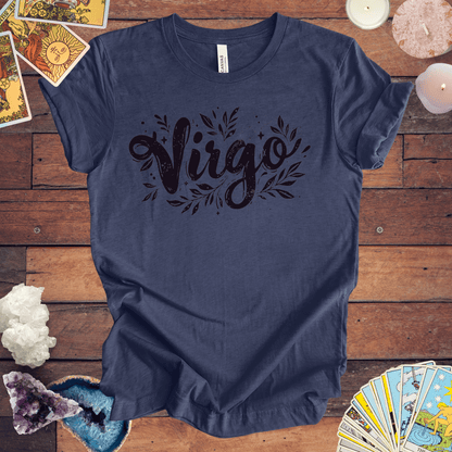 T-Shirt Heather Navy / S Ink Splattered Virtue Virgo TShirt: Artistic Precision