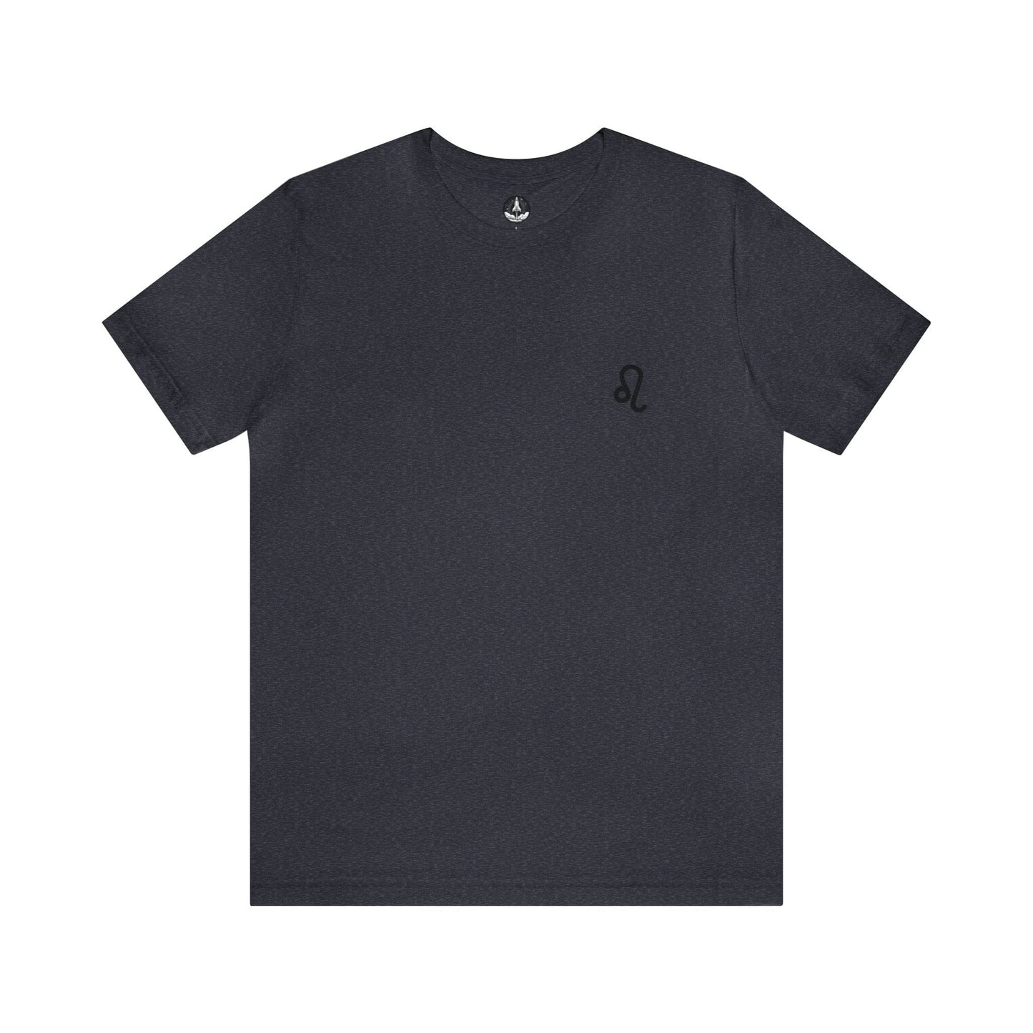T-Shirt Heather Navy / S Leo Minimalist Majesty T-Shirt: Bold Elegance for the Zodiac King
