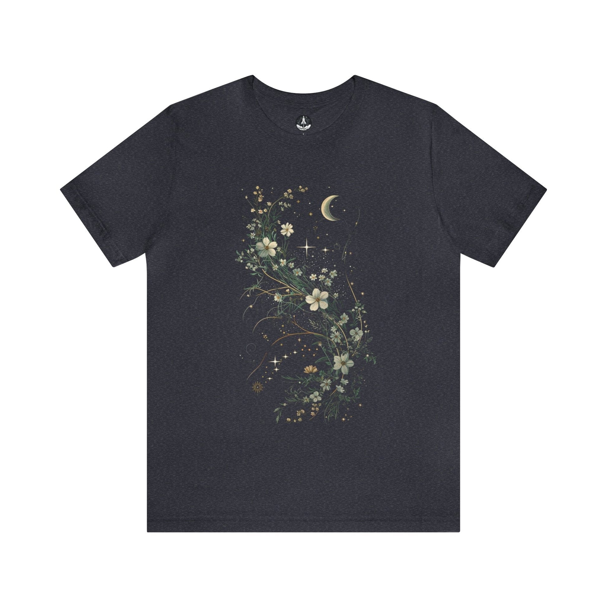 T-Shirt Heather Navy / S Moonlit Petals T-Shirt