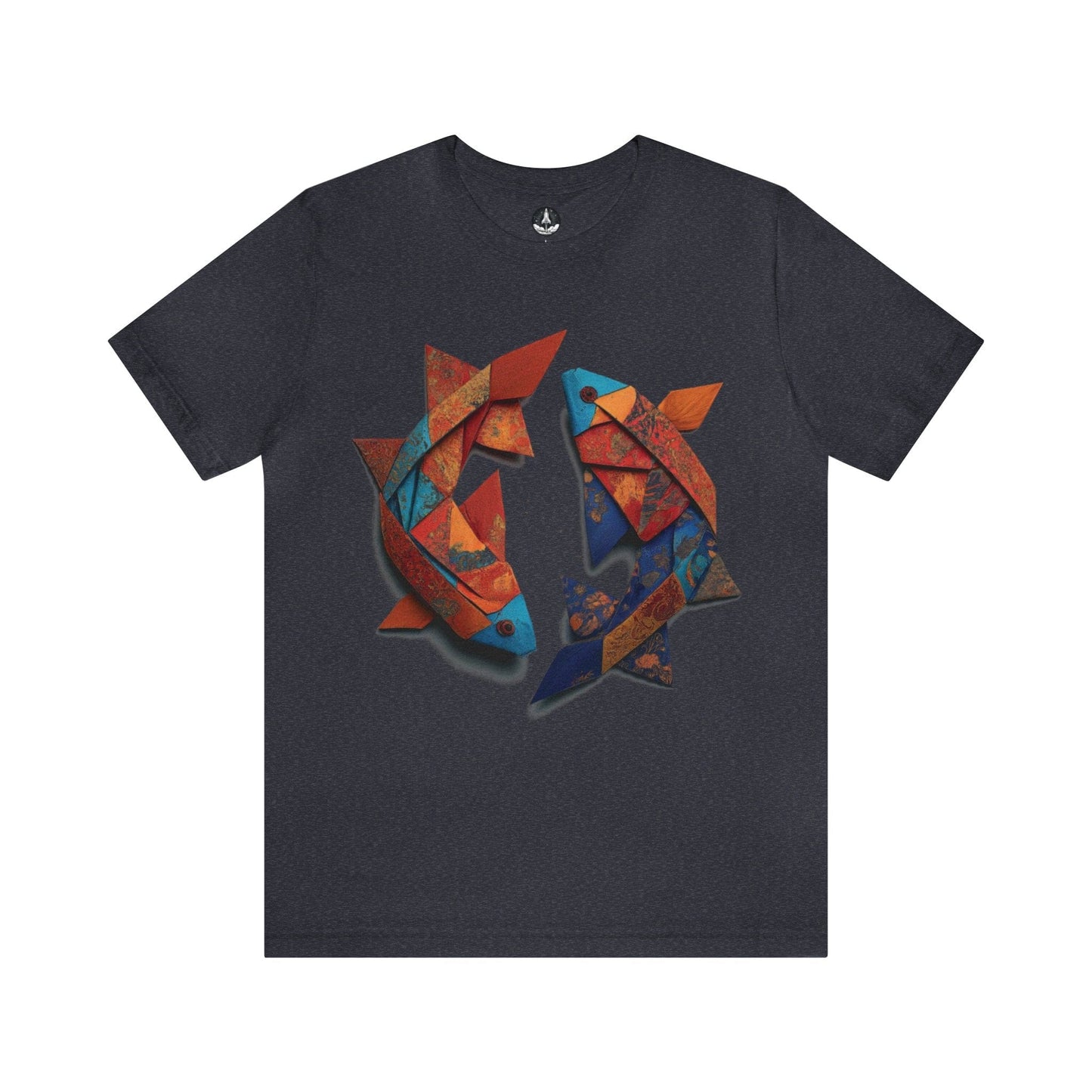 T-Shirt Heather Navy / S Origami Pisces T-Shirt