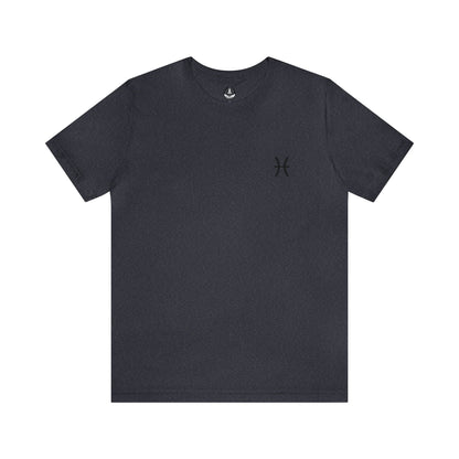 T-Shirt Heather Navy / S Pisces Fish Silhouette T-Shirt: Dreamy Comfort for the Compassionate Soul