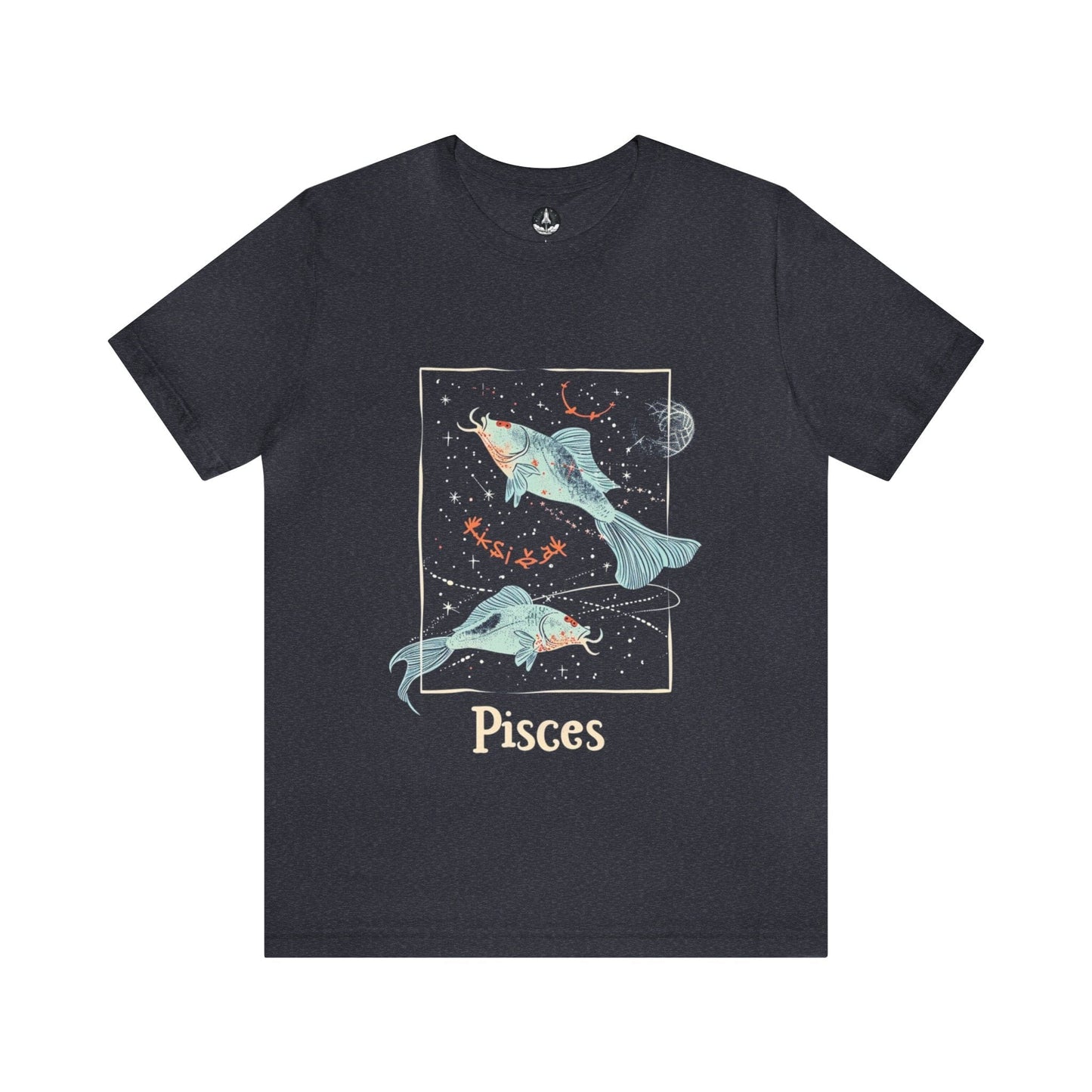 T-Shirt Heather Navy / S Pisces T-Shirt: Celestial Soft-Fit for Astrology Lovers