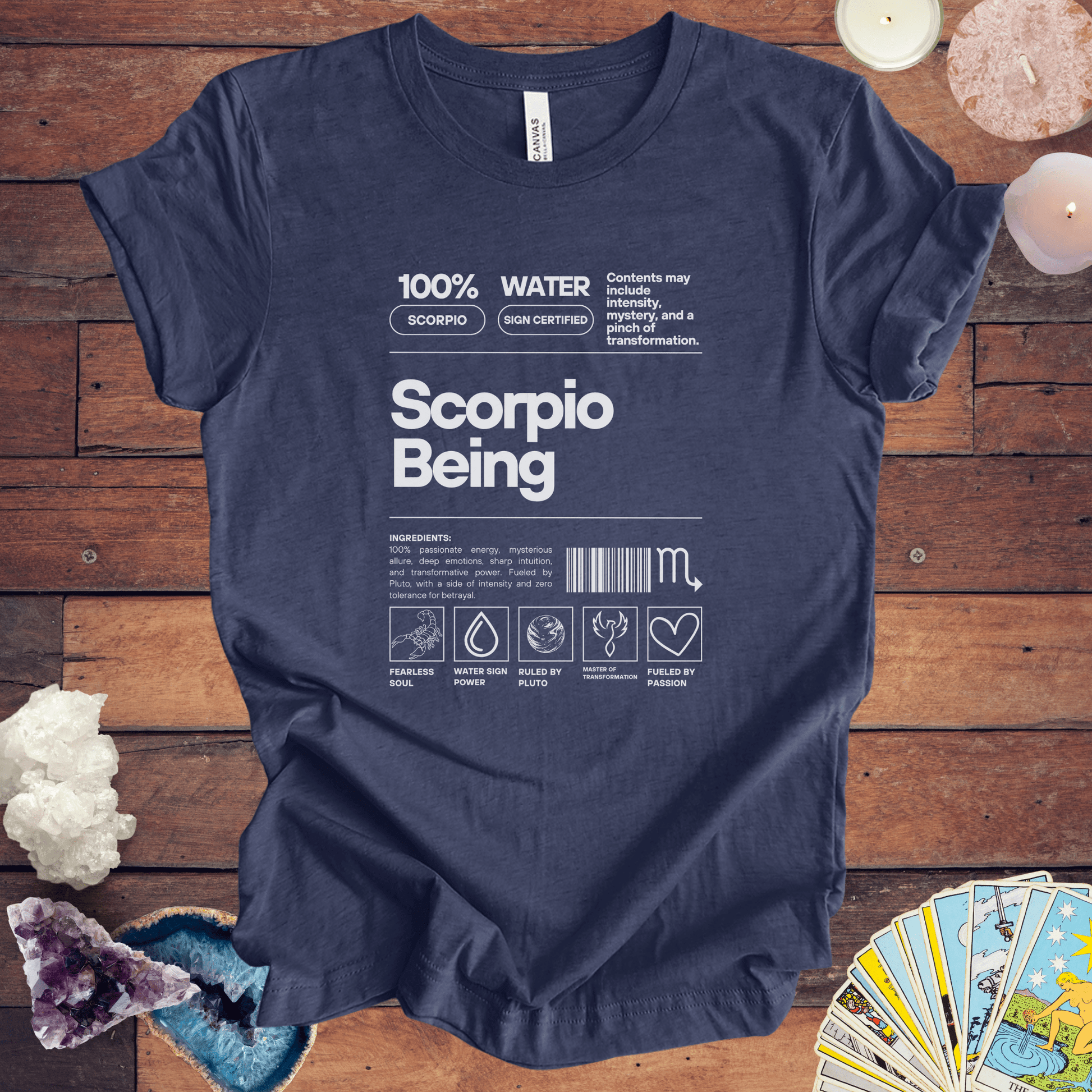 T-Shirt Heather Navy / S Scorpio Being - Zodiac-Inspired T-Shirt