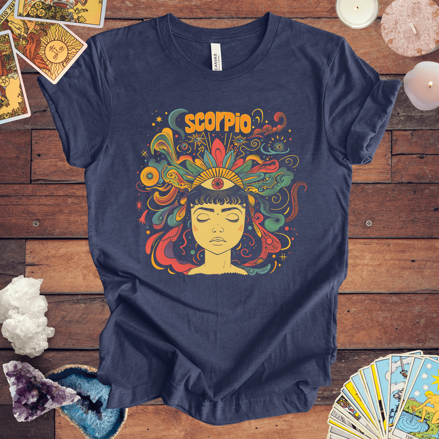 T-Shirt Heather Navy / S Scorpio The Intuitive Seer T-Shirt