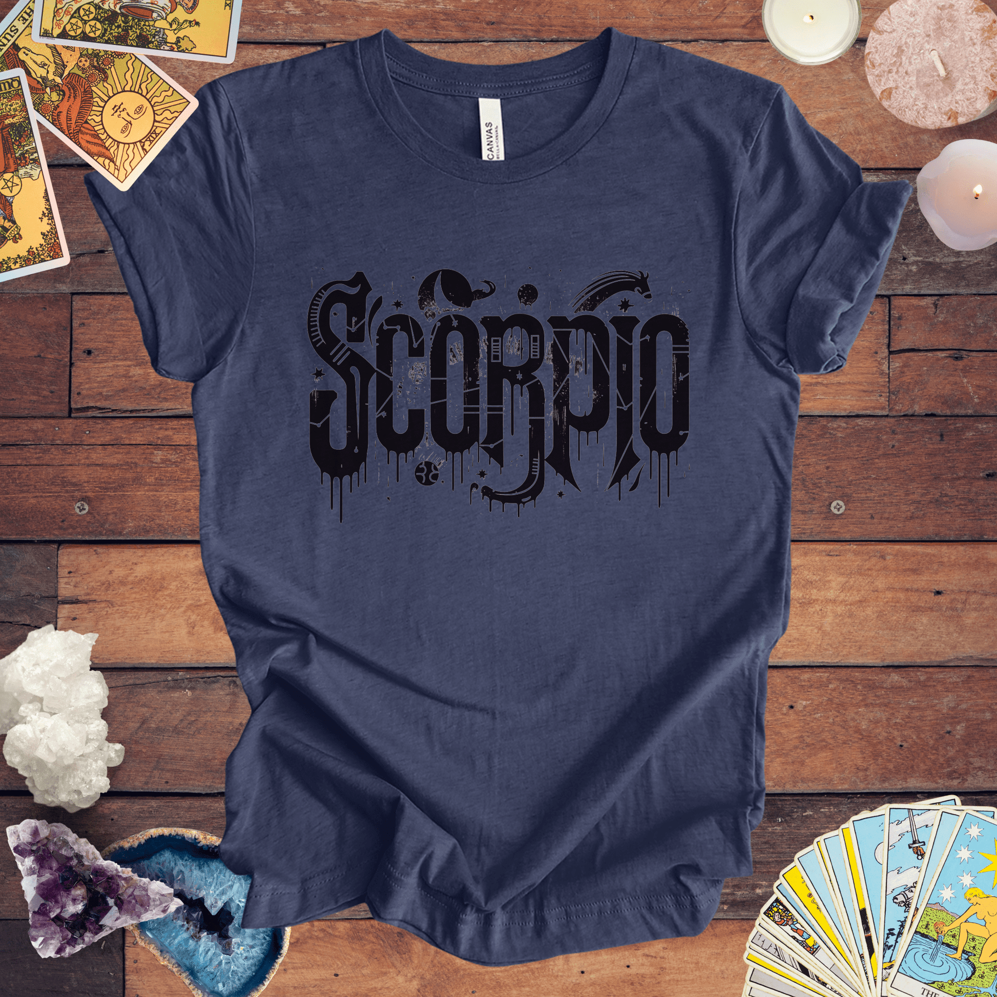 T-Shirt Heather Navy / S Shadow Strike Scorpio TShirt: Enigmatic Power