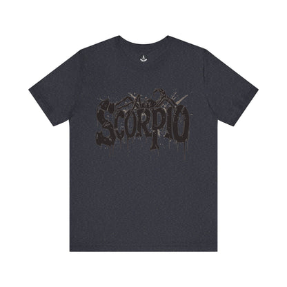 T-Shirt Heather Navy / S Sting of Mystery Scorpio TShirt: Intensity Unleashed