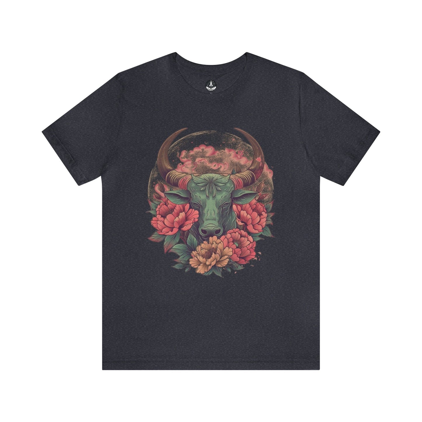 T-Shirt Heather Navy / S Taurus Floral Majesty T-Shirt