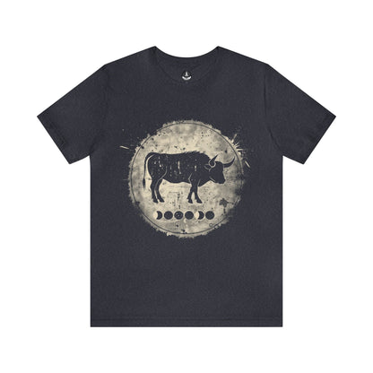 T-Shirt Heather Navy / S Taurus Lunar Phase T-Shirt