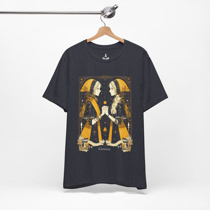 T-Shirt Heather Navy / S The Curious Twins: Gemini Tarot Card T-Shirt