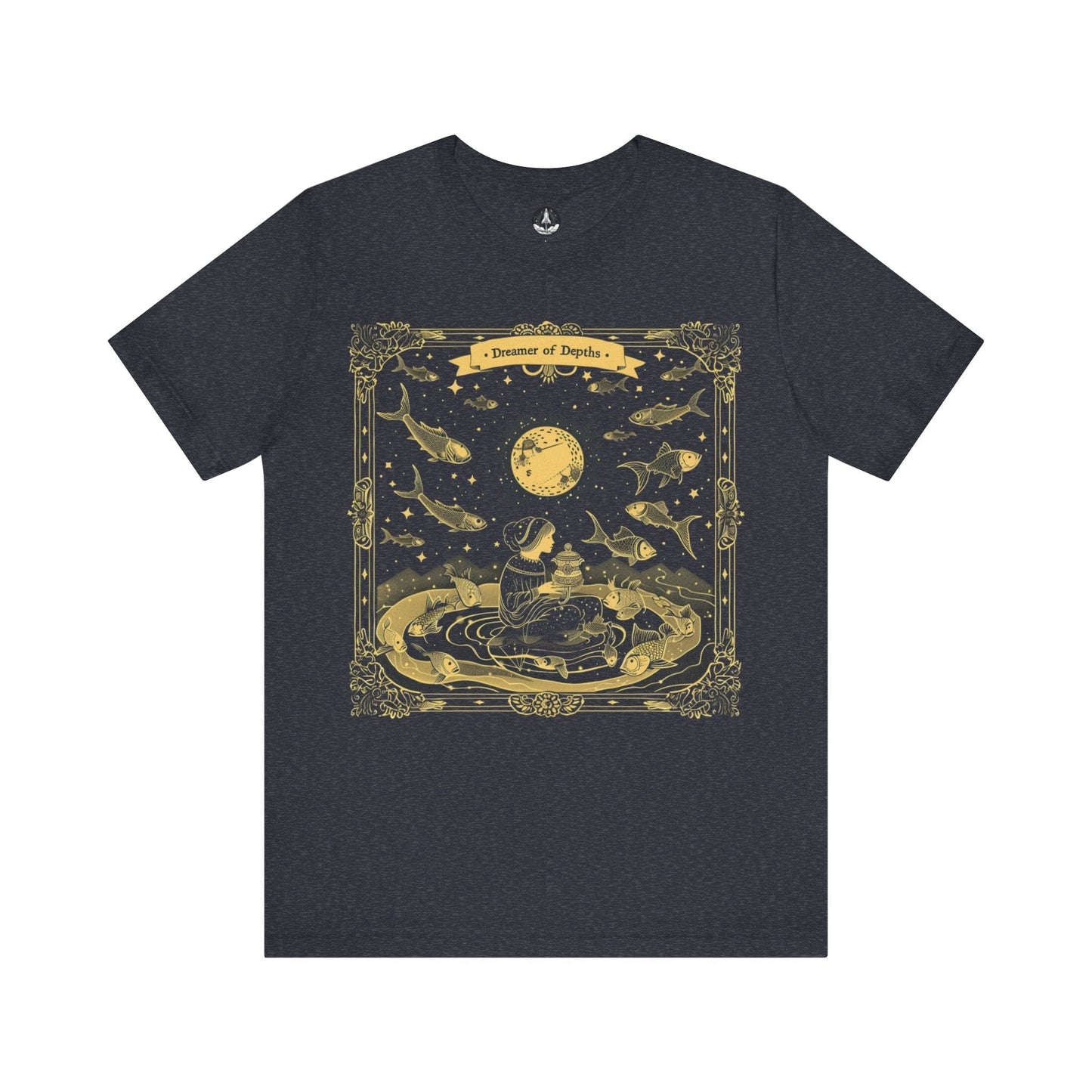 T-Shirt Heather Navy / S The Dreamer of the Depths Pisces T-Shirt