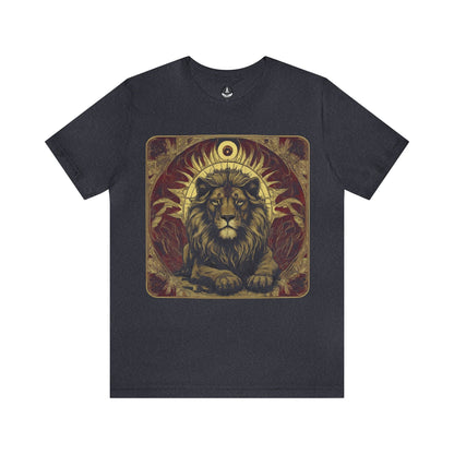 T-Shirt Heather Navy / S The Royalty Sun Tarot Card Leo T-Shirt