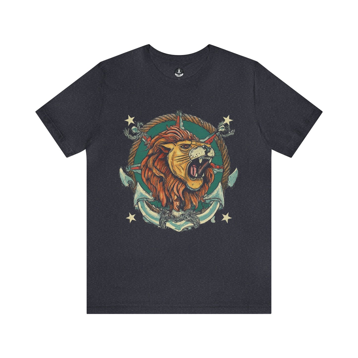 T-Shirt Heather Navy / S Traditional Sailor Tattoo Leo T-Shirt