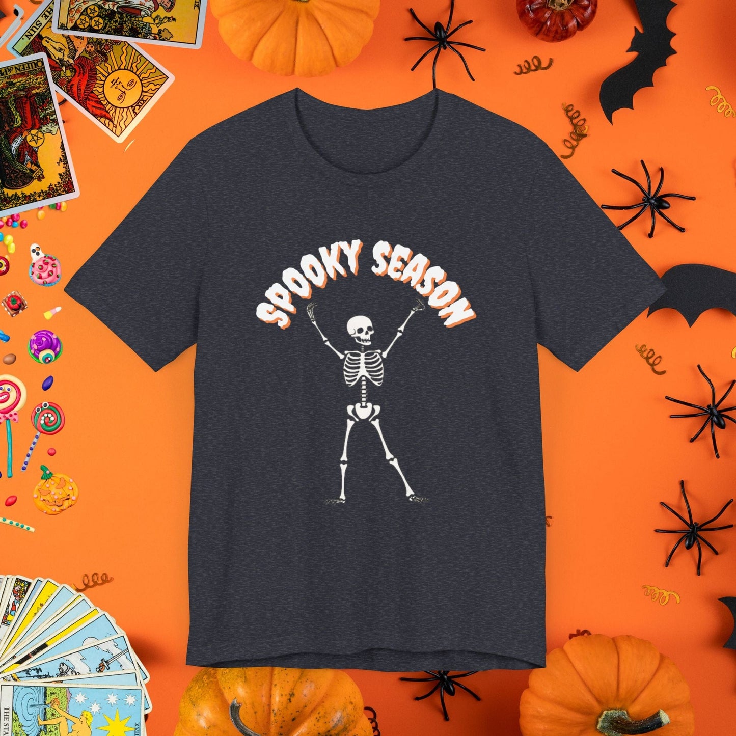 T-Shirt Heather Navy / XS Skeleton Dance Halloween T-Shirt - Halloween Limited Edition