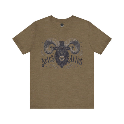 T-Shirt Heather Olive / S Aries Astrology Unisex TShirt: An Ode to the Maverick