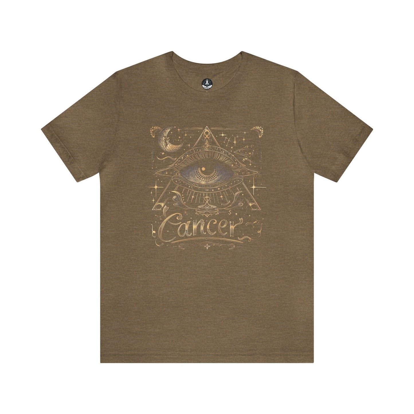 T-Shirt Heather Olive / S Cancer All-Seeing Eye T-Shirt: Unlock the Secrets of the Stars
