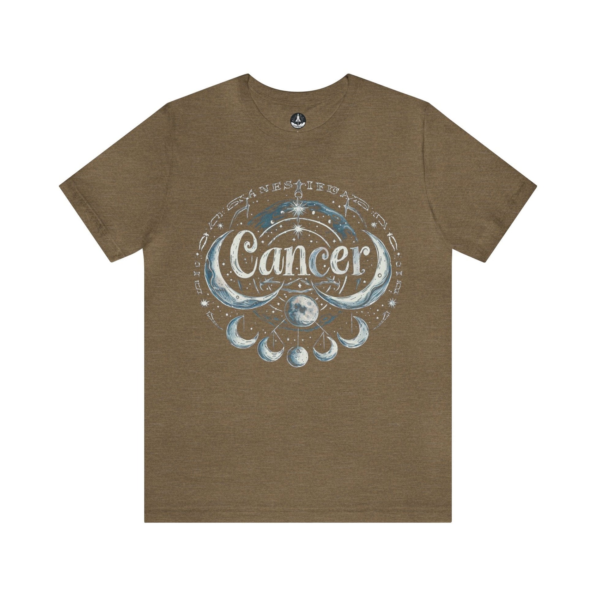 T-Shirt Heather Olive / S Cancer Lunar Essence T-Shirt: A Journey Through Moonlit Mystique