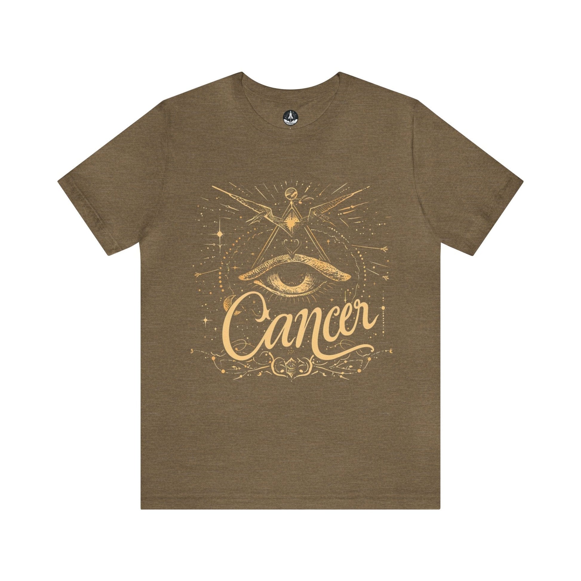 T-Shirt Heather Olive / S Cancer Mystical Intuition T-Shirt: Gaze into the Celestial Insight