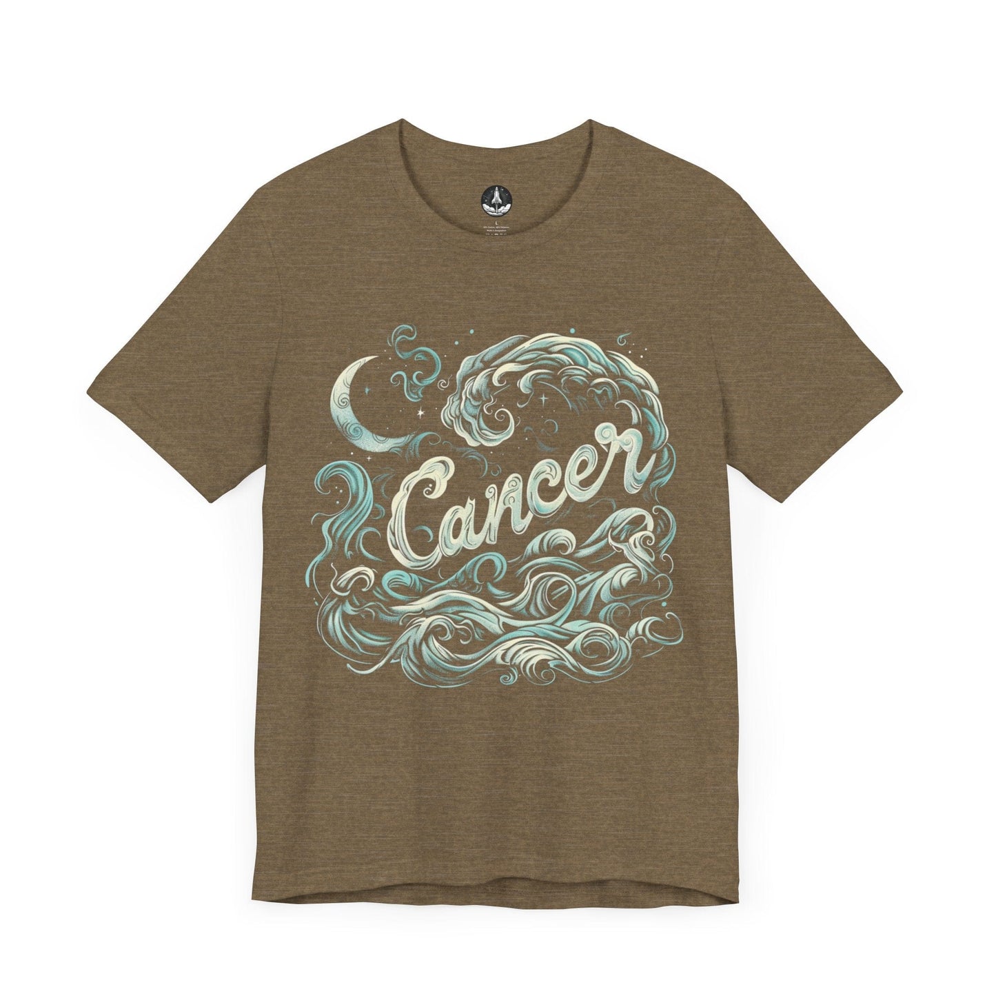 T-Shirt Heather Olive / S Cancer Oceanic Dreams T-Shirt: Tide of Intuition