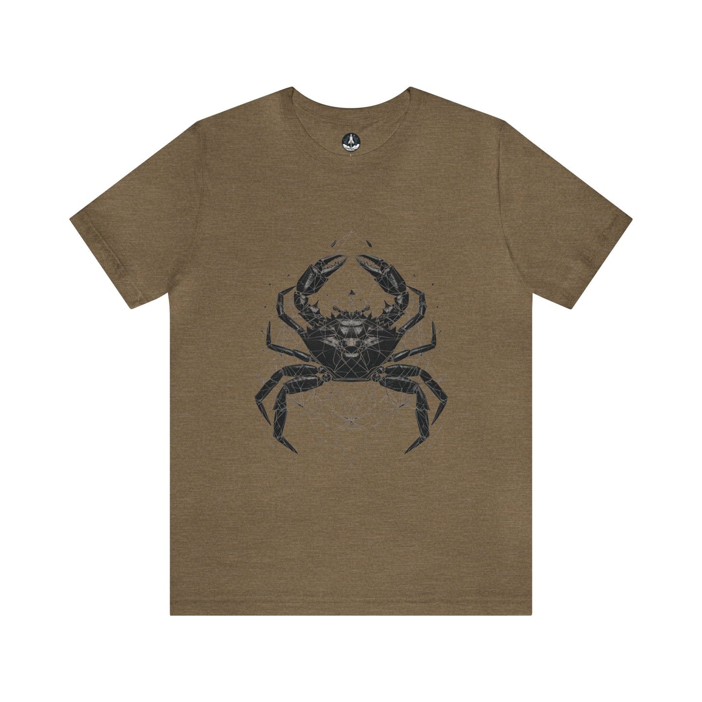 T-Shirt Heather Olive / S Cancerian Geometry: Zodiac T-Shirt