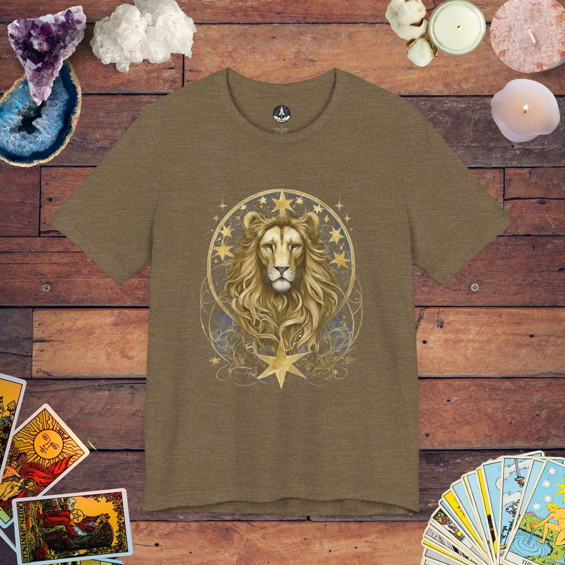 T-Shirt Heather Olive / S Majestic Leo T-Shirt