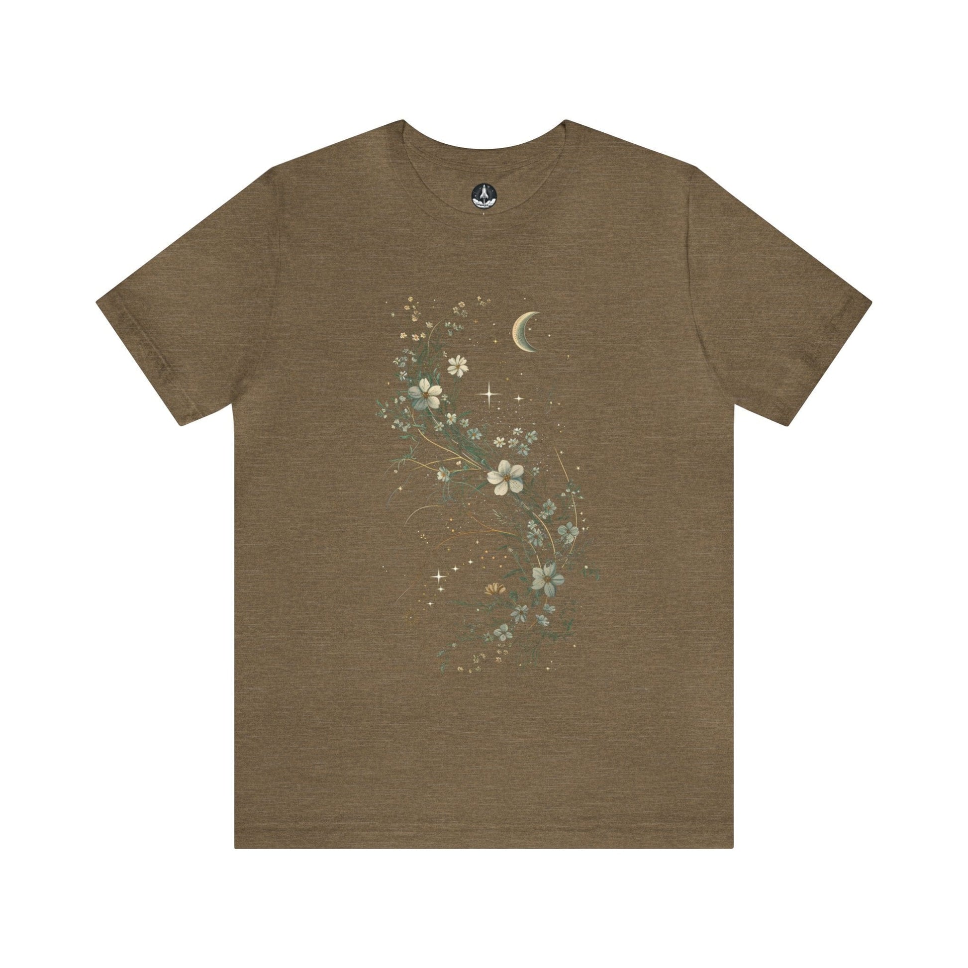 T-Shirt Heather Olive / S Moonlit Petals T-Shirt