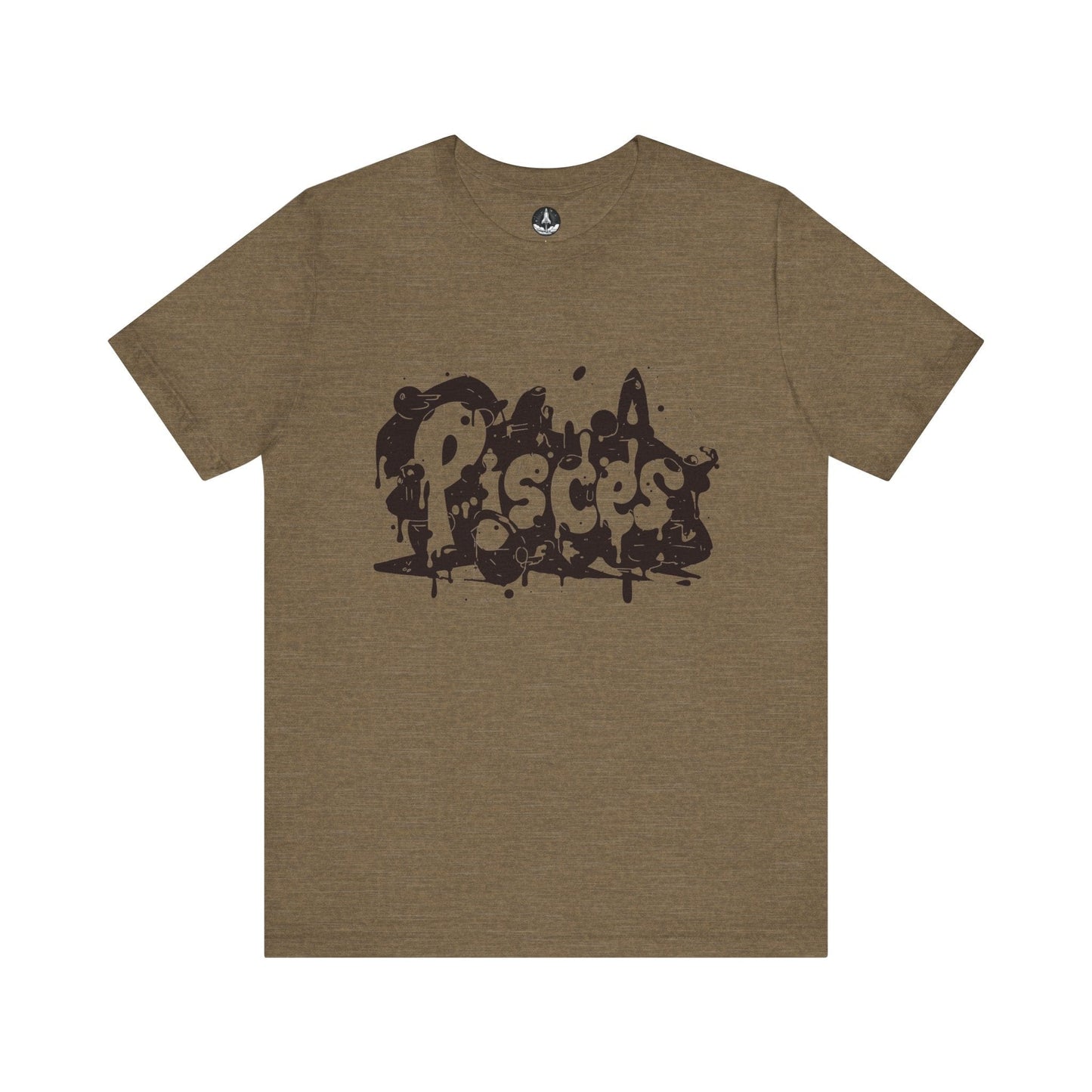 T-Shirt Heather Olive / S Piscean Inkflow TShirt: Depth of Imagination