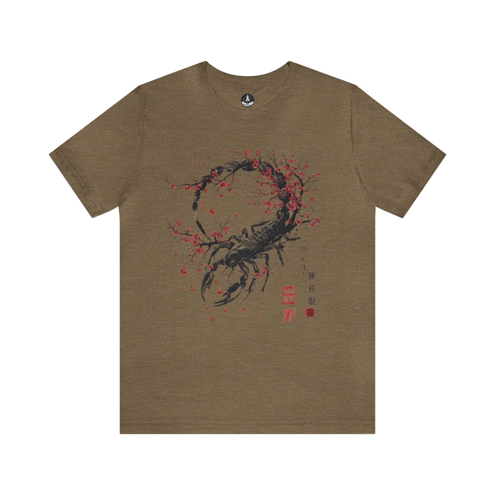 T-Shirt Heather Olive / S Scorpio Intensity TShirt: Embrace the Zodiac's Passionate Spirit