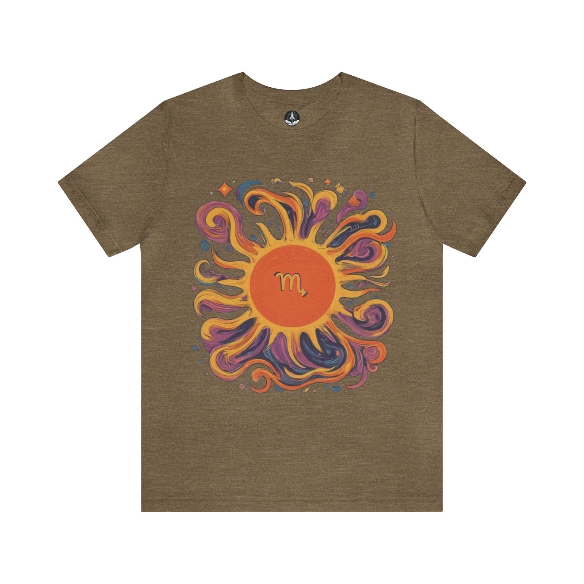 T-Shirt Heather Olive / S Scorpio Sun Sign T-Shirt: Unveil Your Inner Force