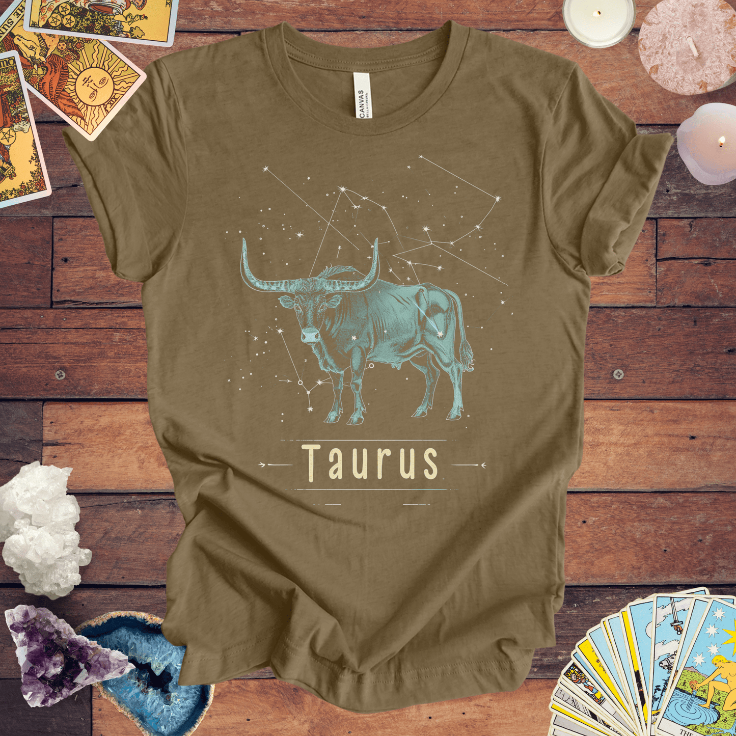 T-Shirt Heather Olive / S Taurus Earth Essence T-Shirt