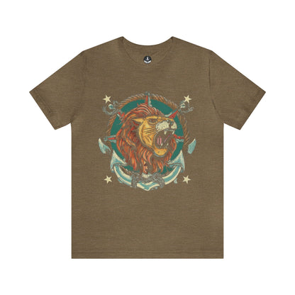 T-Shirt Heather Olive / S Traditional Sailor Tattoo Leo T-Shirt