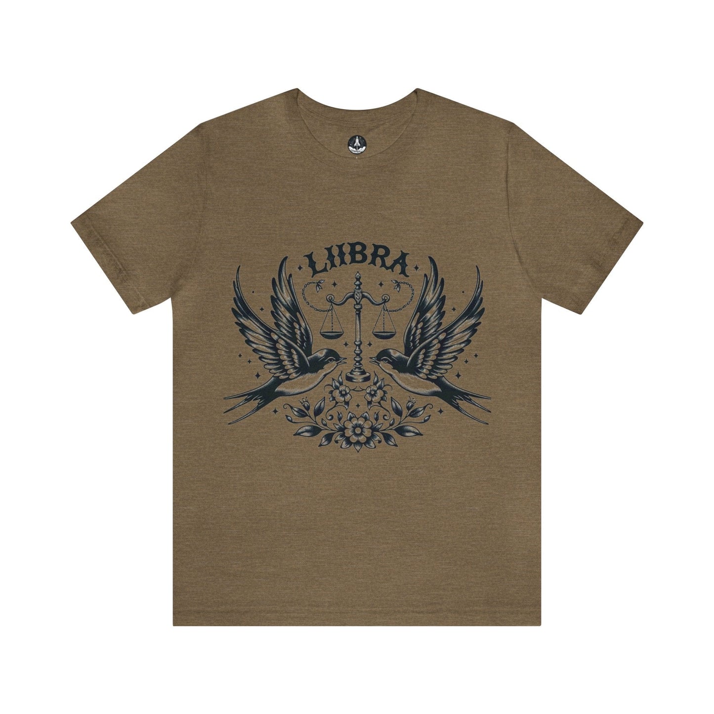 T-Shirt Heather Olive / S Twin Swallows: Libra T-Shirt
