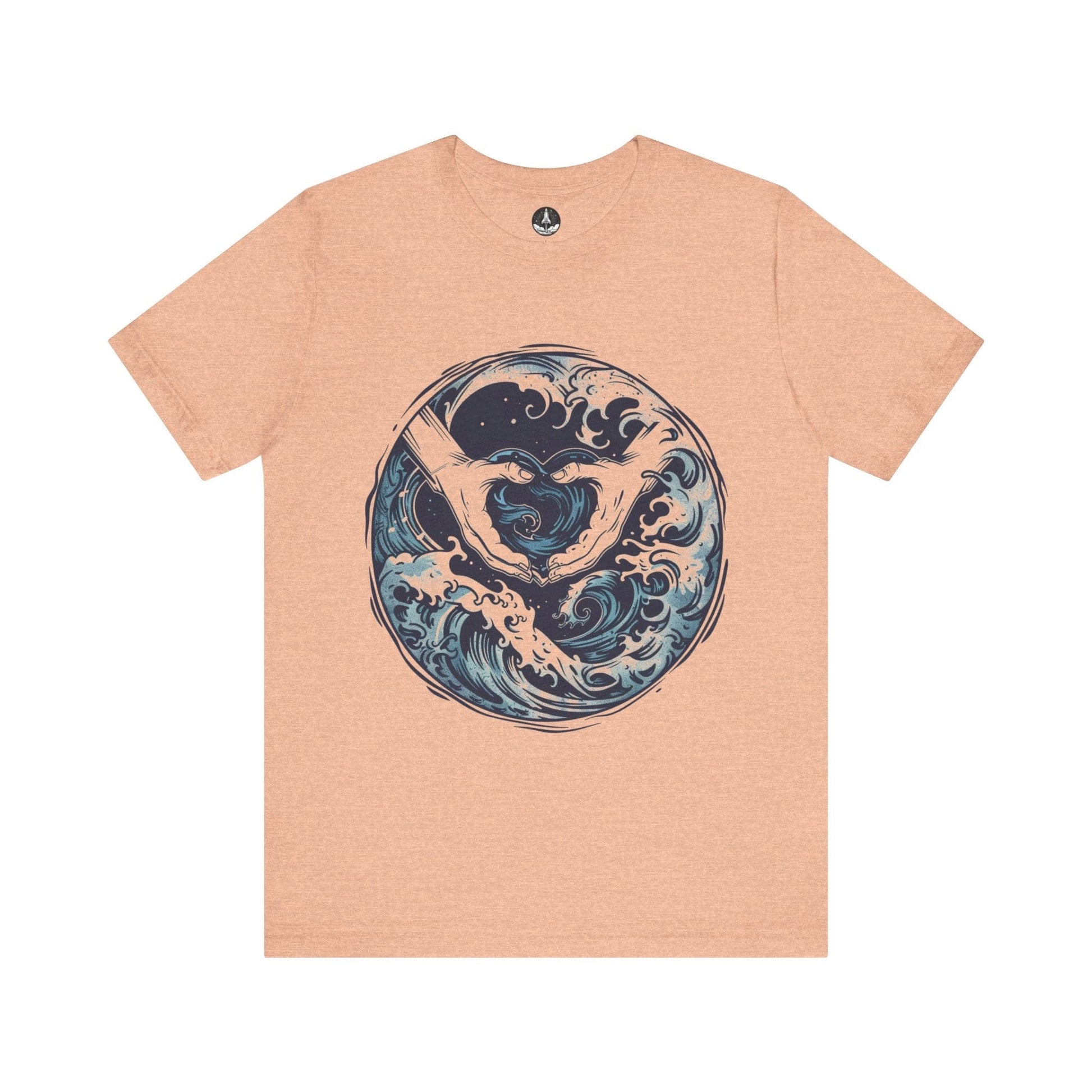 T-Shirt Heather Peach / S Aquarian Currents TShirts: Embrace the Flow