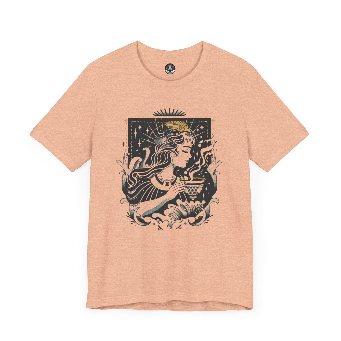 T-Shirt Heather Peach / S Aquarian Dreams TShirt: Whispers of the Water Bearer