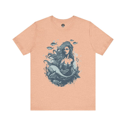 T-Shirt Heather Peach / S Aquarius Siren T-Shirt: Enchanting Depths for the Visionary Spirit