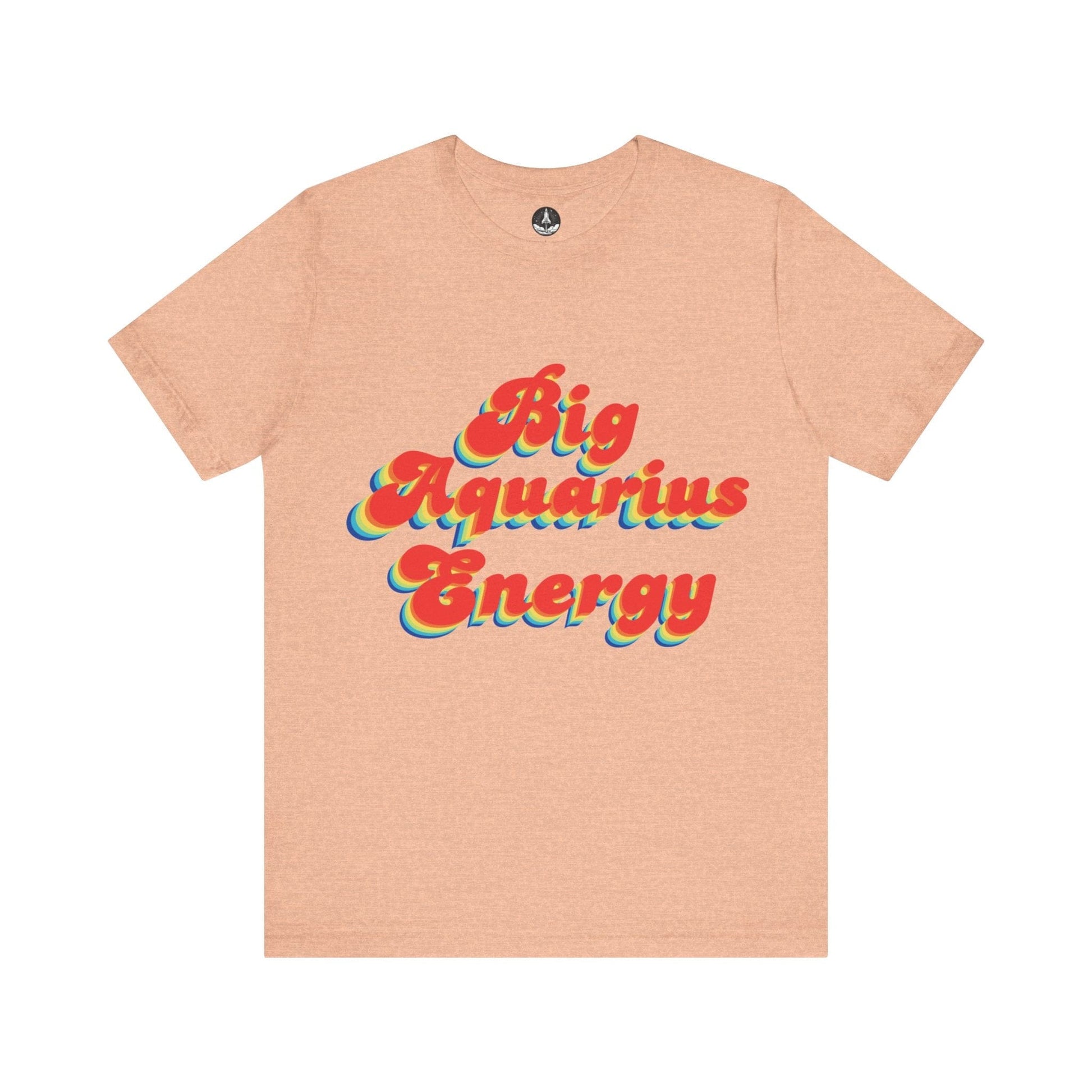 T-Shirt Heather Peach / S Big Aquarius Energy TShirt