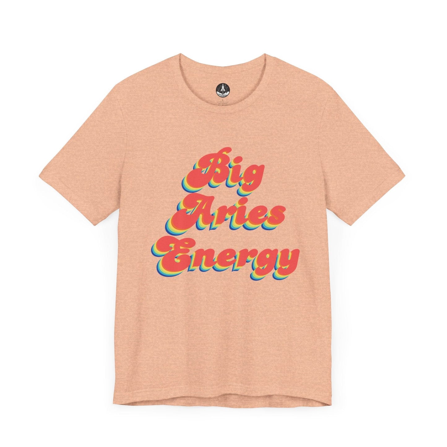 T-Shirt Heather Peach / S Big Aries Energy T-Shirt