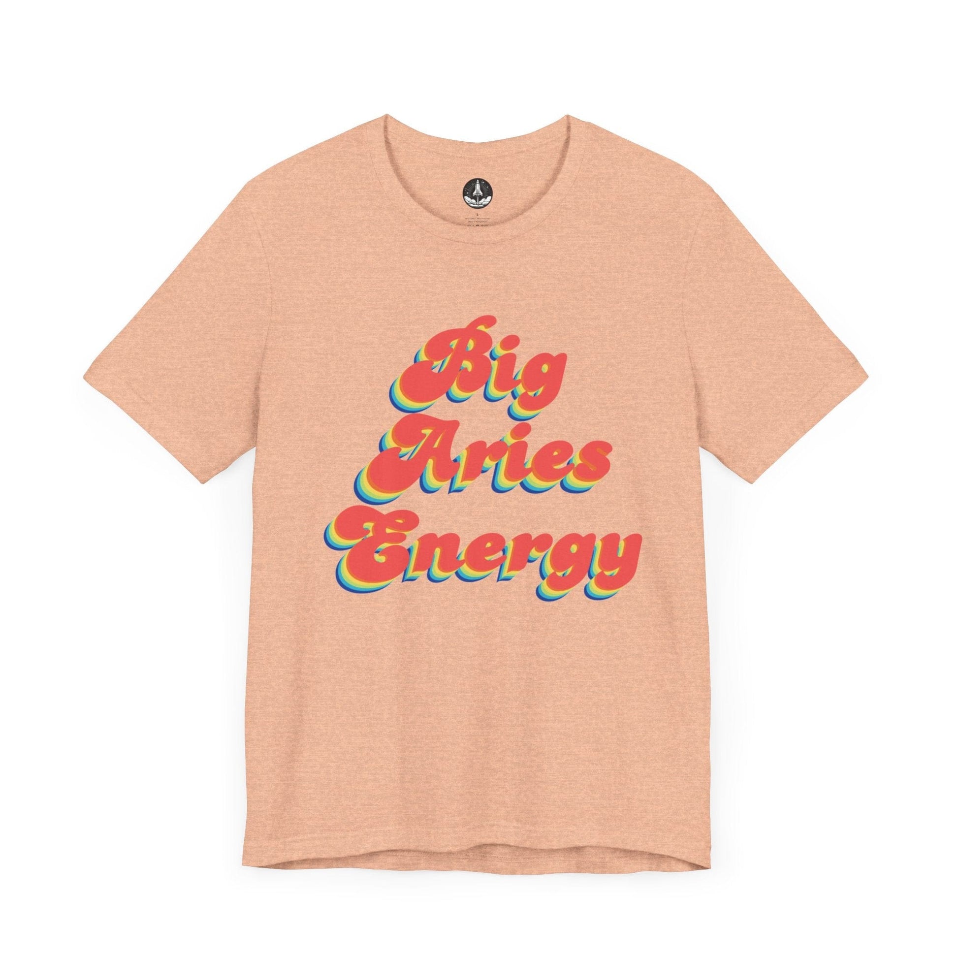 T-Shirt Heather Peach / S Big Aries Energy T-Shirt