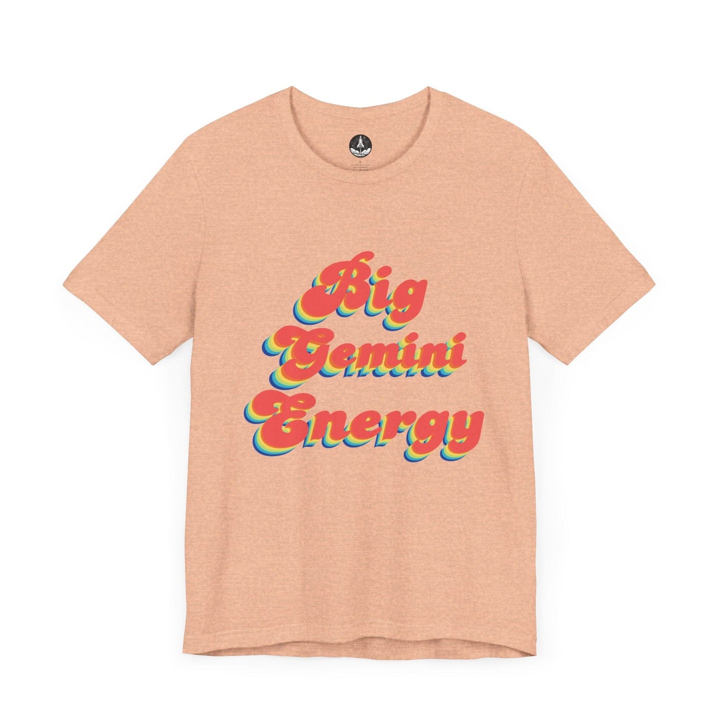 T-Shirt Heather Peach / S Big Gemini Energy TShirt