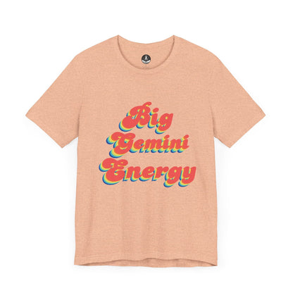 T-Shirt Heather Peach / S Big Gemini Energy TShirt
