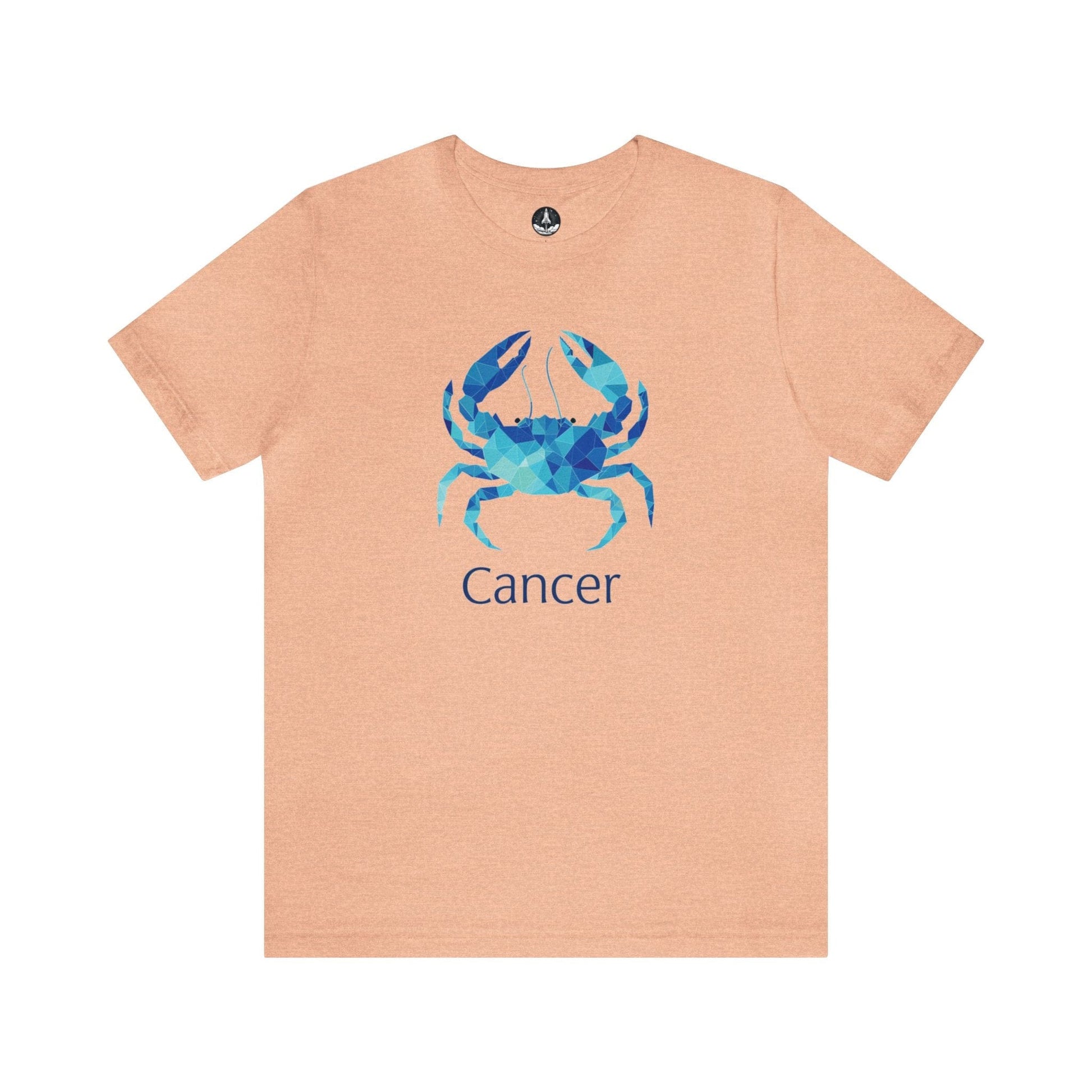 T-Shirt Heather Peach / S Cancer Geometric Constellation T-Shirt: Modern Astrology Meets Art