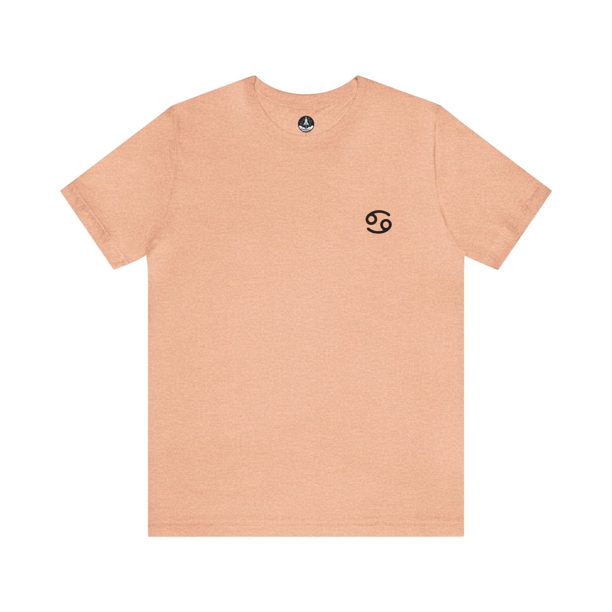 T-Shirt Heather Peach / S Cancer Zodiac Crest T-Shirt: Comfort and Intuition for the Moonchild