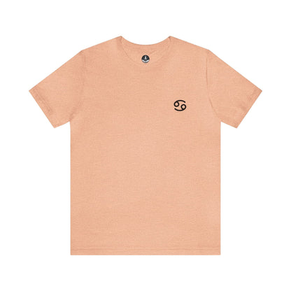 T-Shirt Heather Peach / S Cancer Zodiac Crest T-Shirt: Comfort and Intuition for the Moonchild
