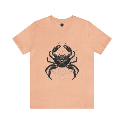 T-Shirt Heather Peach / S Cancerian Geometry: Zodiac T-Shirt