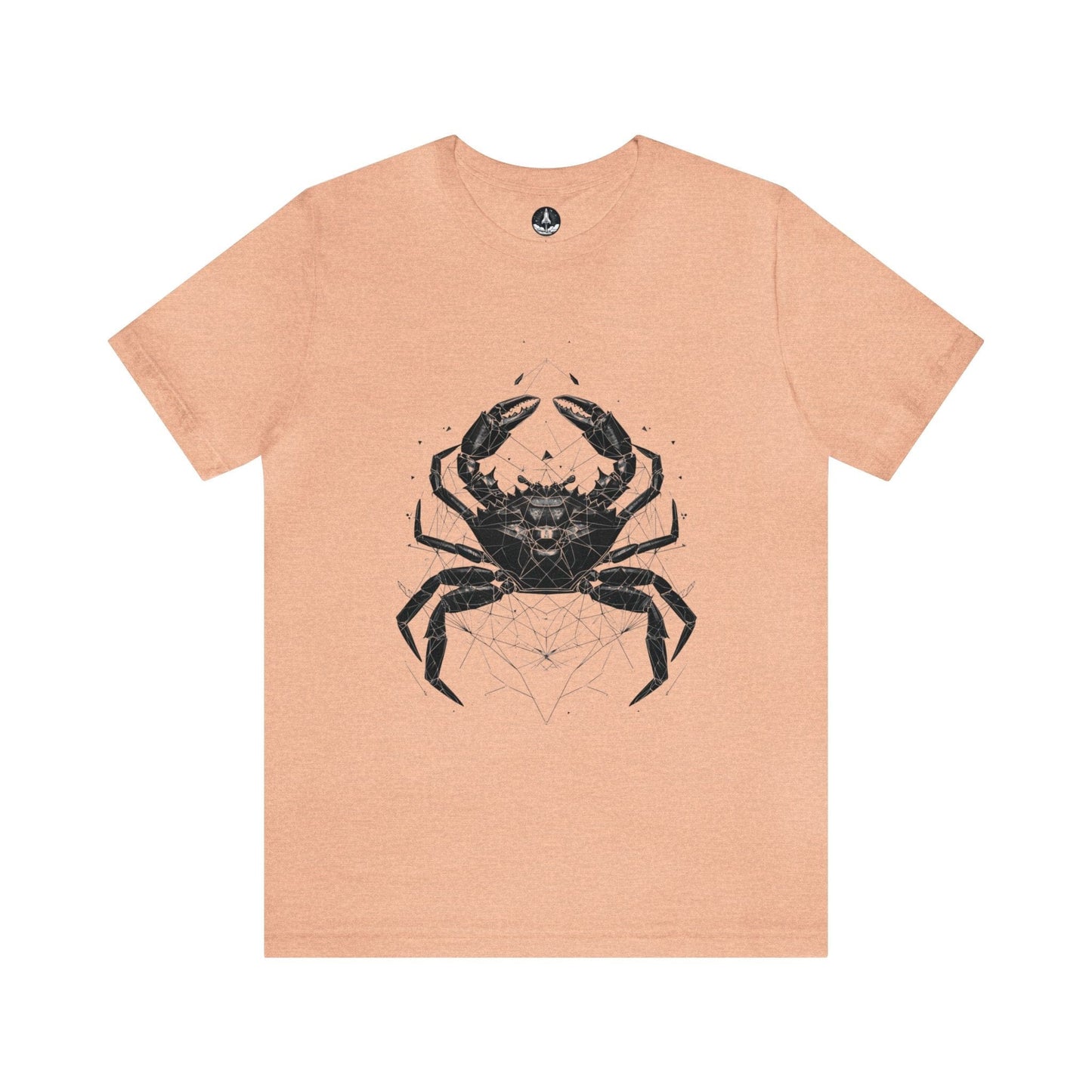 T-Shirt Heather Peach / S Cancerian Geometry: Zodiac T-Shirt