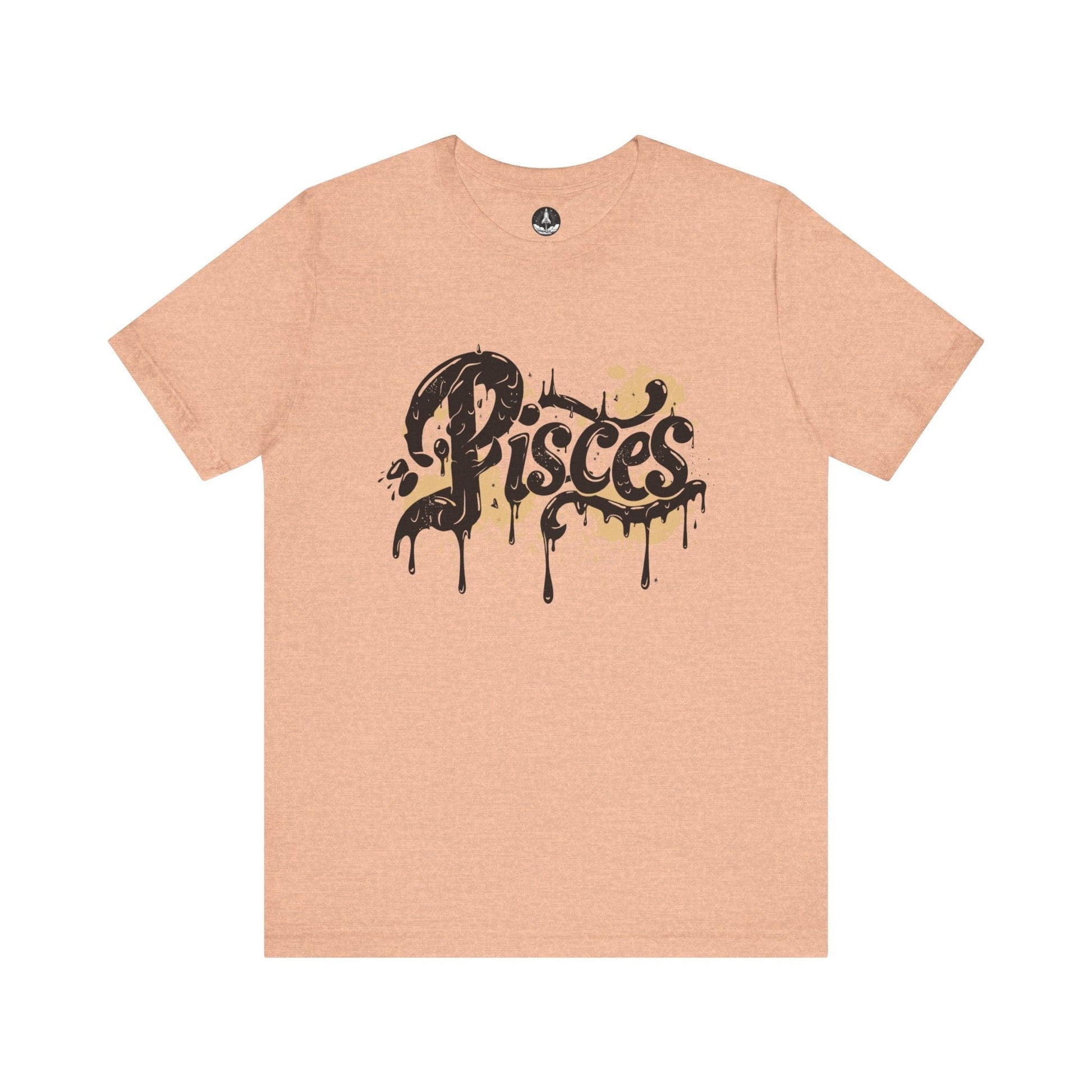 T-Shirt Heather Peach / S Celestial Drift Pisces TShirt: Navigate the Dreamscape