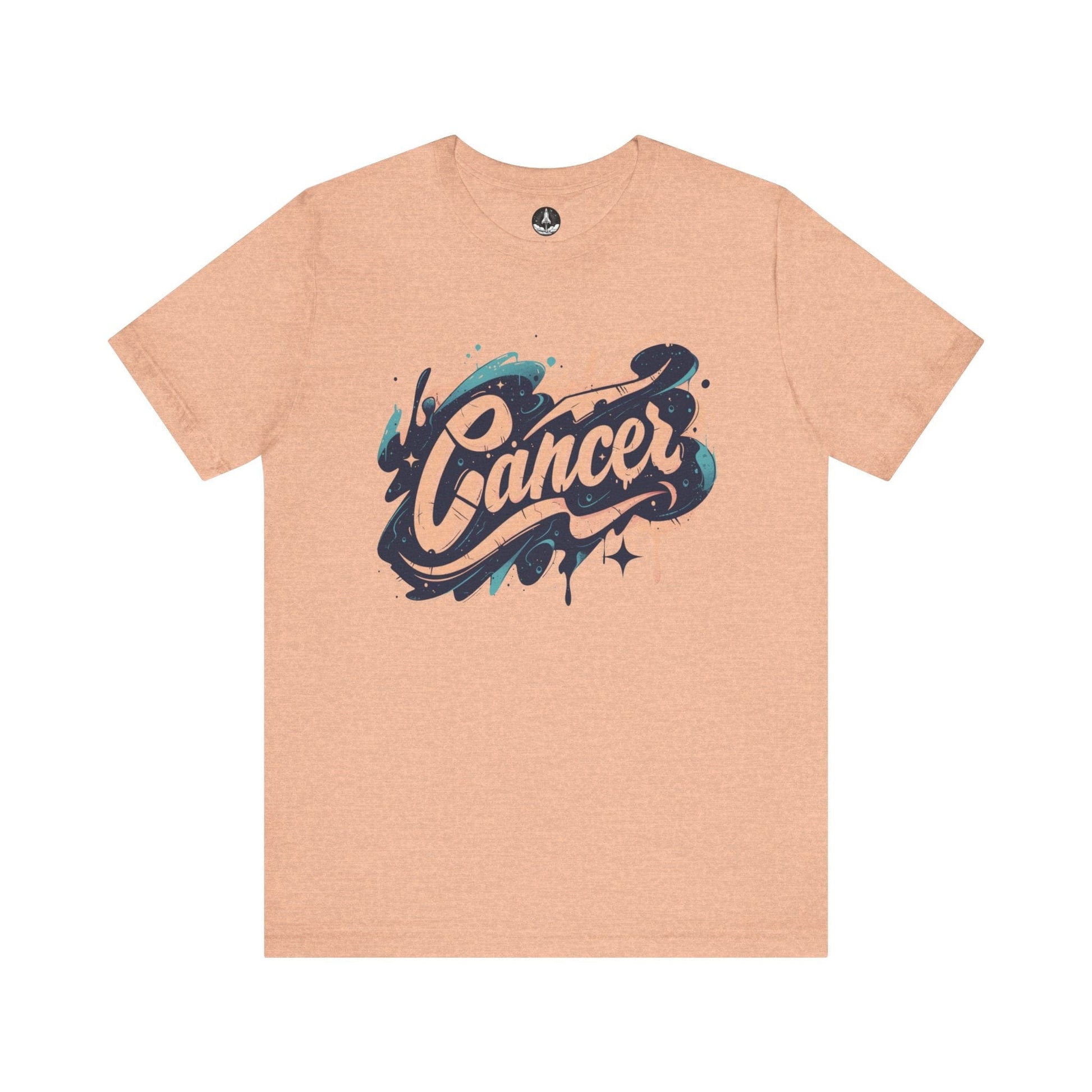 T-Shirt Heather Peach / S Cosmic Splash Cancer TShirt: Emotions in Hues