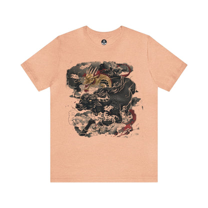 T-Shirt Heather Peach / S Eastern Mythos Dragon-Bull T-Shirt: Legendary Power