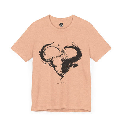 T-Shirt Heather Peach / S Heartfelt Taurus: Love Embodied T-Shirt